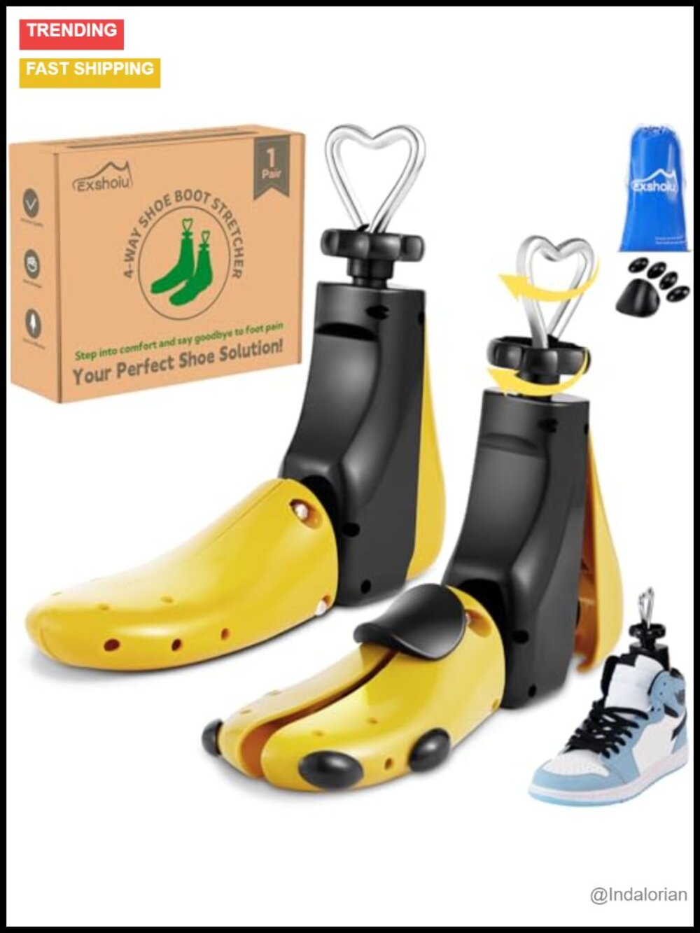 Shoe Stretcher for Men Women Heavy Duty Plastic Boot Widener Adjustable 4-Way